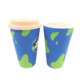 Bulk Compostable Bamboo Reusable Coffee Cups with Silicone Lid Distributor 400ml