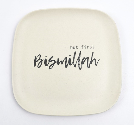 Manufacturer Biodegradable Personalised Bamboo Reusable Square Plates For Family