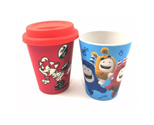 Personalized Biodegradable Reusable Bamboo Fiber Coffee Cups Supplier 10oz 270ml