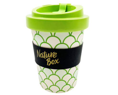 Wholesale Customized Bamboo Takeaway Coffee Cups with Lids & Silicone Sleeve 12oz 350ml